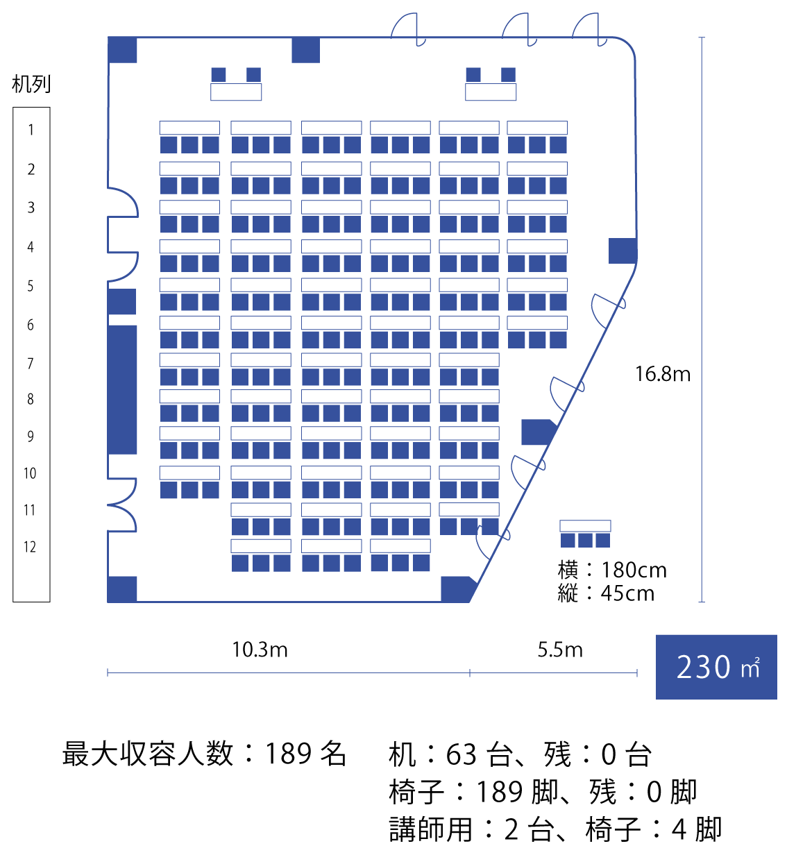スクール（3名掛け）