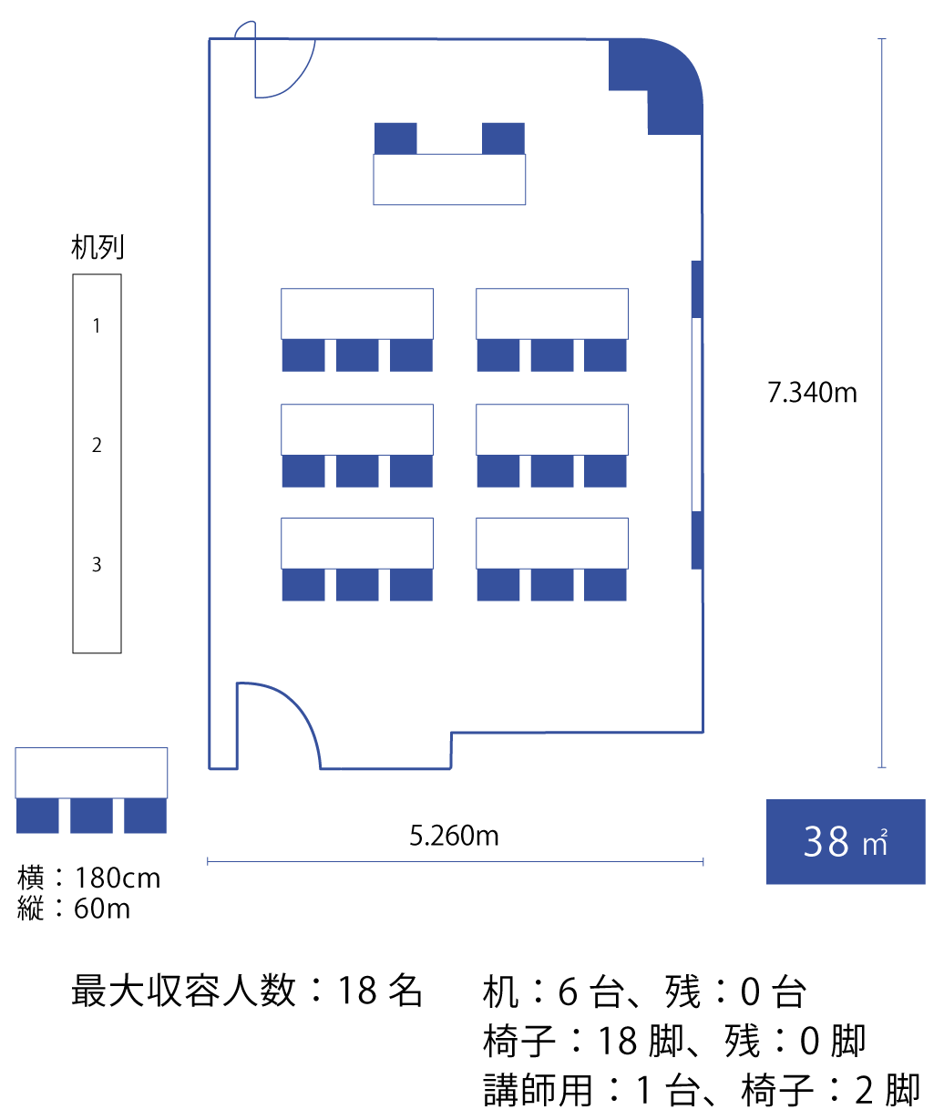 スクール（3名掛け）