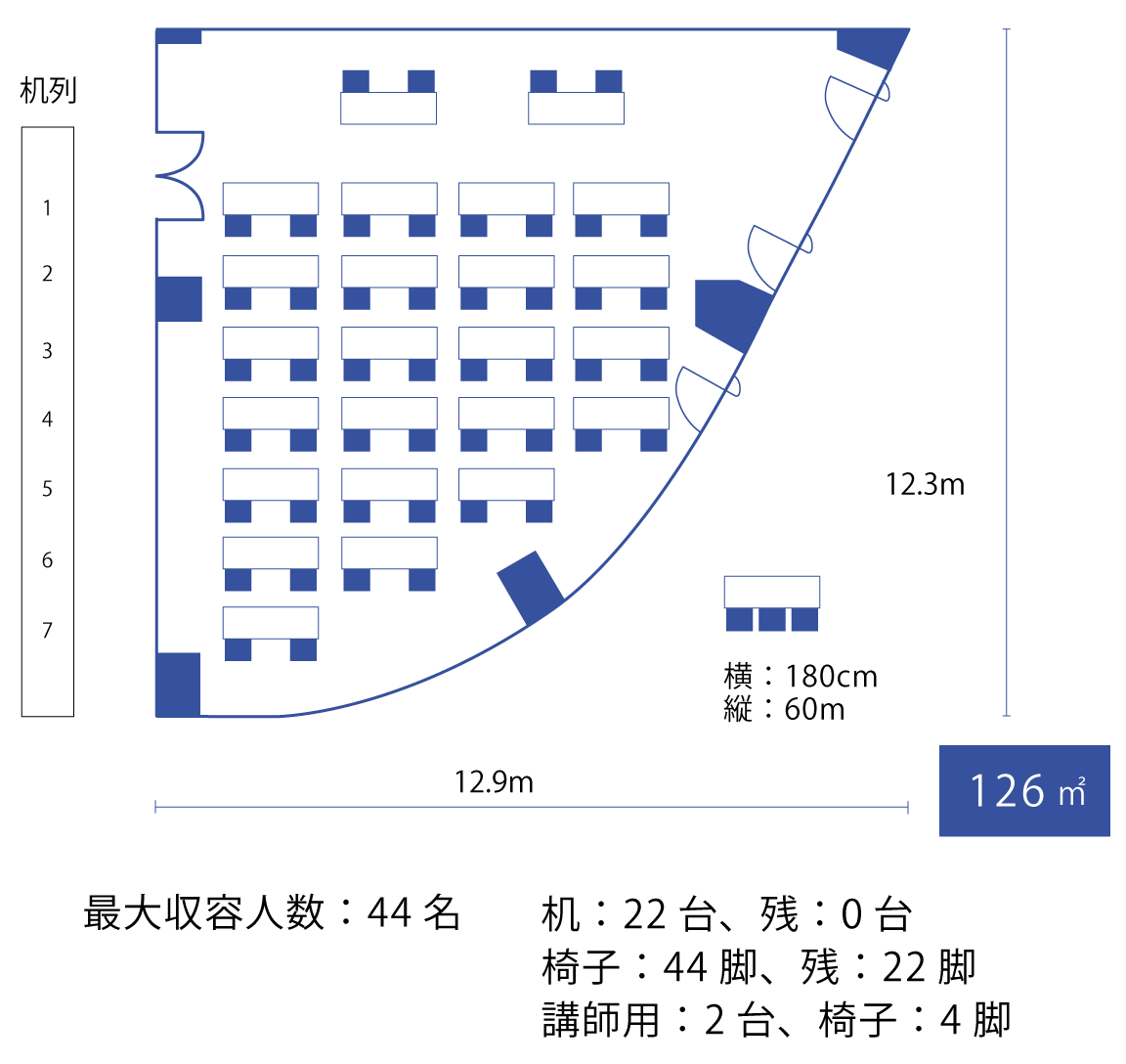 スクール（2名掛け）