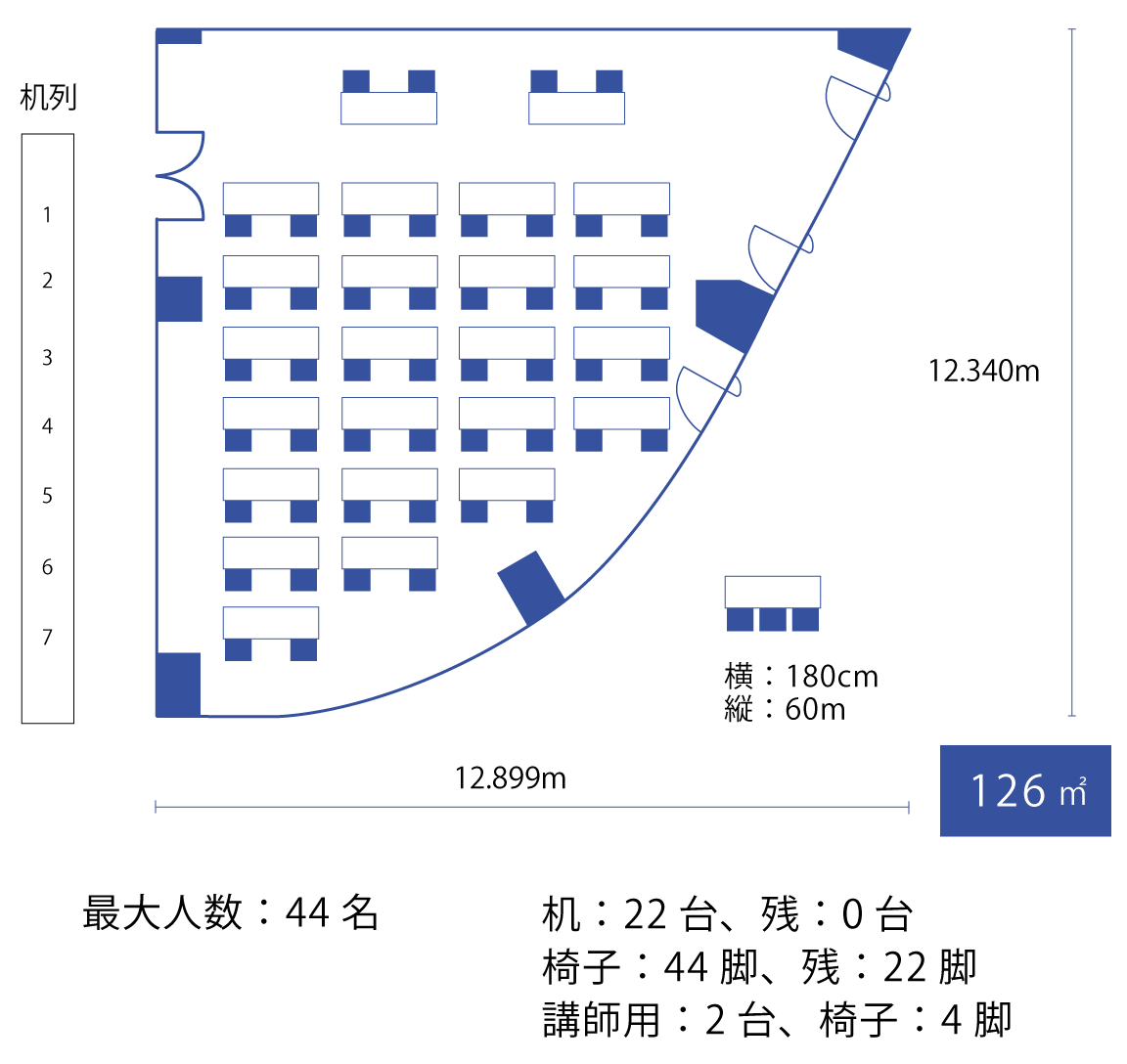 スクール（2名掛け）