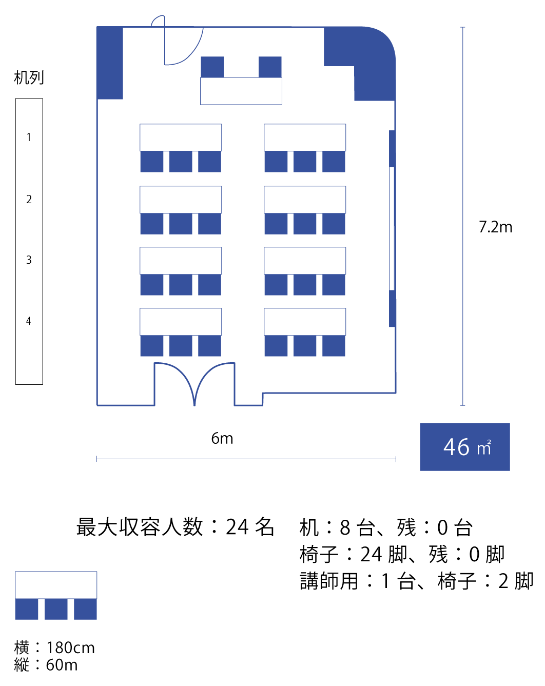スクール（3名掛け）